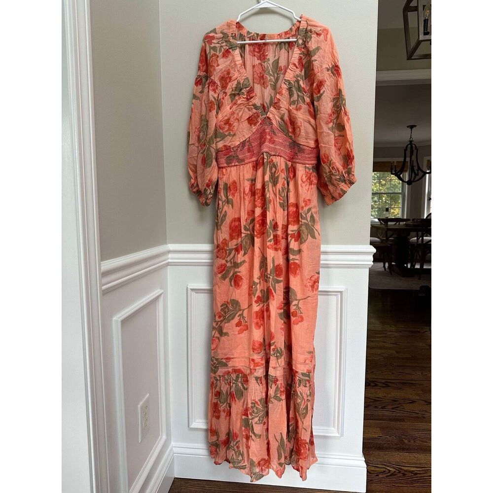 New Free People Golden Hour Maxi Dress sz M - Picture 8 of 8